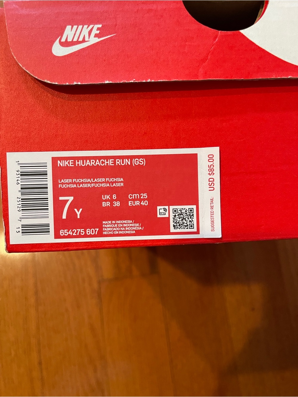 Nike Kids Hot Pink Athletic Sneakers - Picture 3 of 3